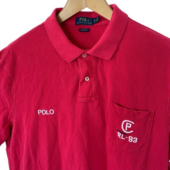POLO Ralph Lauren Shirt Mens XL RL-93 Embroidered Pocket Golf Classic Fit Mesh - Picture 1 of 5